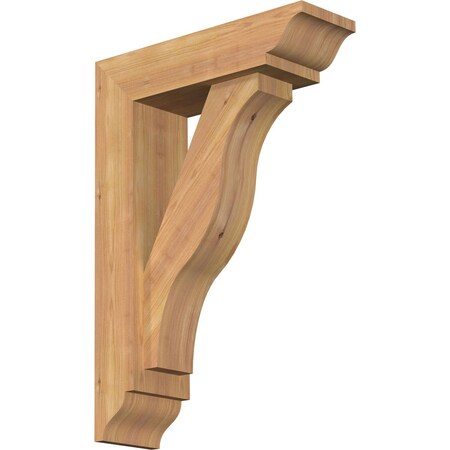 Ekena Millwork Funston Traditional Smooth Bracket w/ Offset Brace, Western Red Cedar, 5 1/2"W x 18"D x 26"H BKT0604X18X26FST01SWR